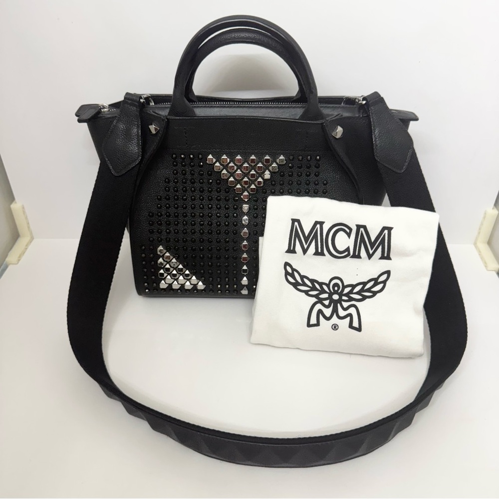 MCM Limites Edition Black Studded Women's Bag